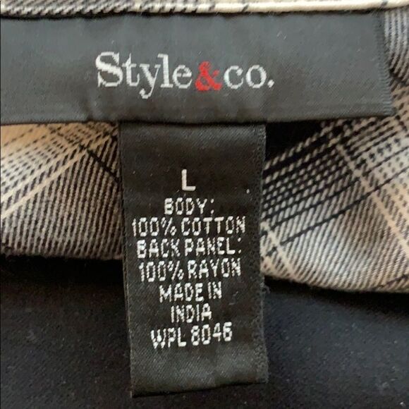 Style & Co plaid & paisley reversible button long sleeve - Picture 5 of 10